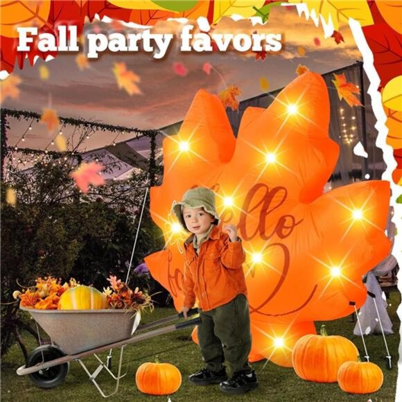 Fall Inflatable Decorations 5. 25 ft Thanksgiving Blow up Decor Fall - Picture 6 of 7